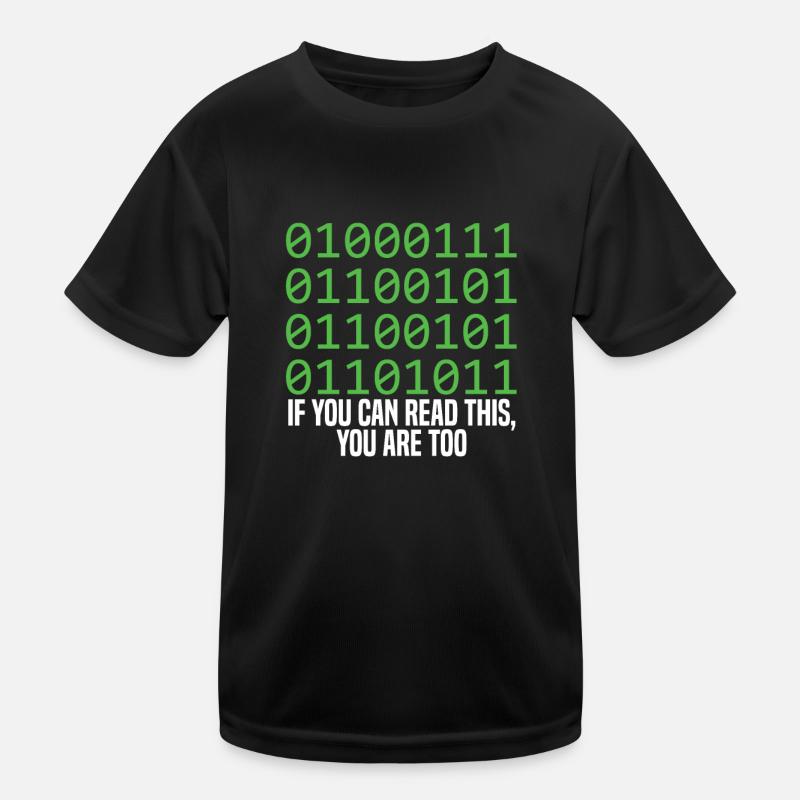 Programmeur Coder Développeur de logiciels - T-shirt sport Enfant - noir