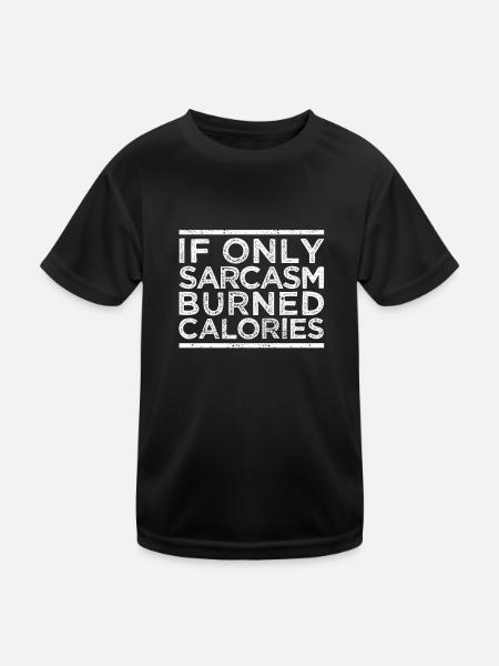 Lustiger Witz Läufer beim Joggen Wenn nur - Kinder Funktions-T-Shirt - Schwarz - Vorne