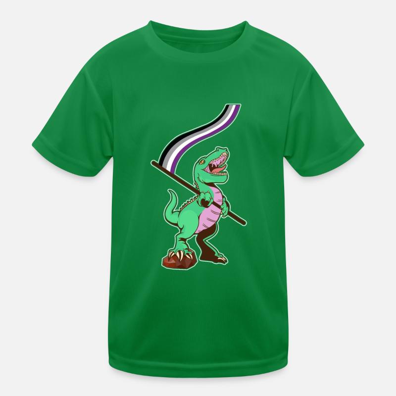 LGBTQ Flag - Dinosaur asexual Kids Functional T-Shirt