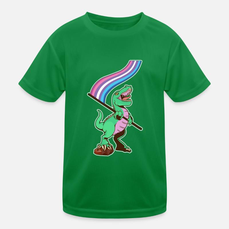 LGBTQ Flag - Dinosaur Bear Kids Functional T-Shirt