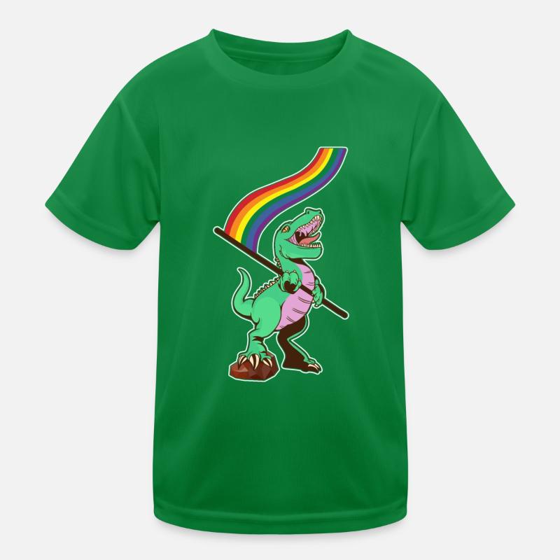 Drapeau LGBTQ - Dinosaur Gays T-shirt sport Enfant