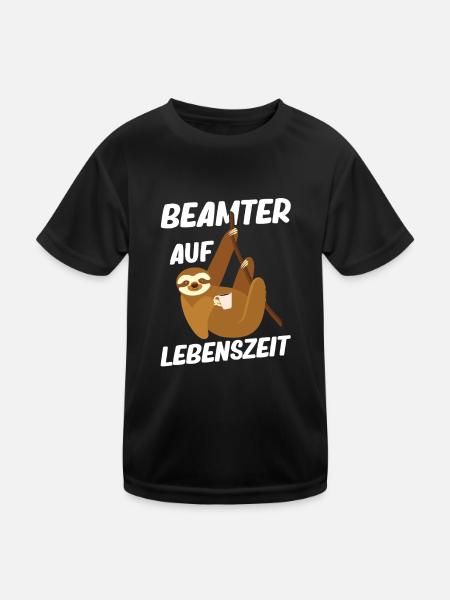 Beamter auf Lebenszeit - Beamter Kaffee Design Ges - Kinder Funktions-T-Shirt - Schwarz - Vorne
