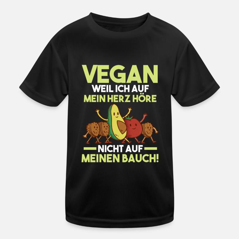 Veganer Vegan Kinder Funktions-T-Shirt