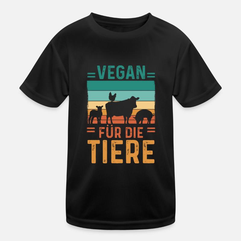 Veganer Vegan Kinder Funktions-T-Shirt