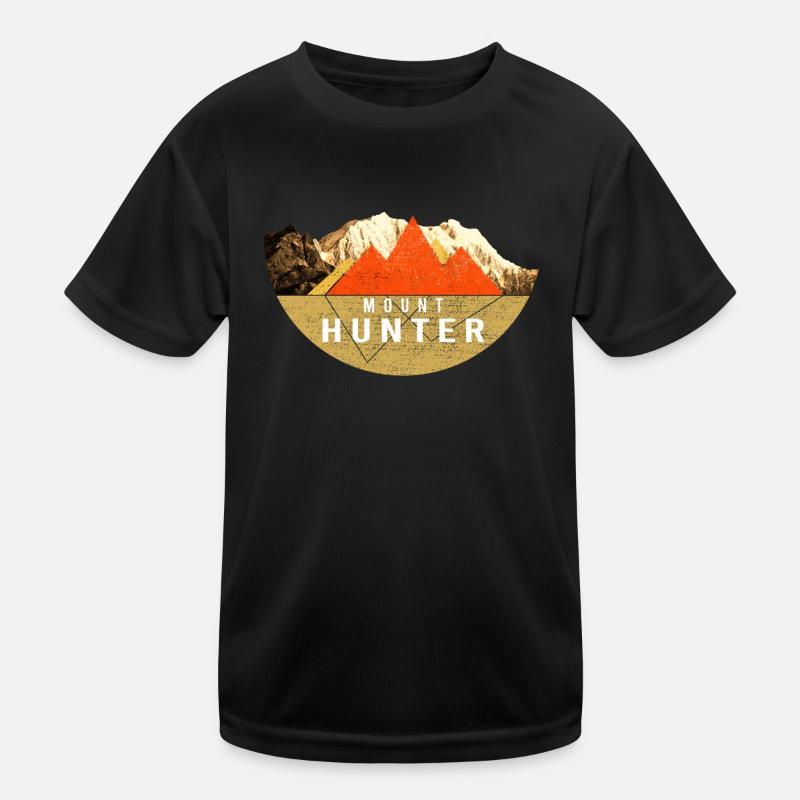 Vintages USA-Wandern - Berg-Jäger Kinder Funktions-T-Shirt