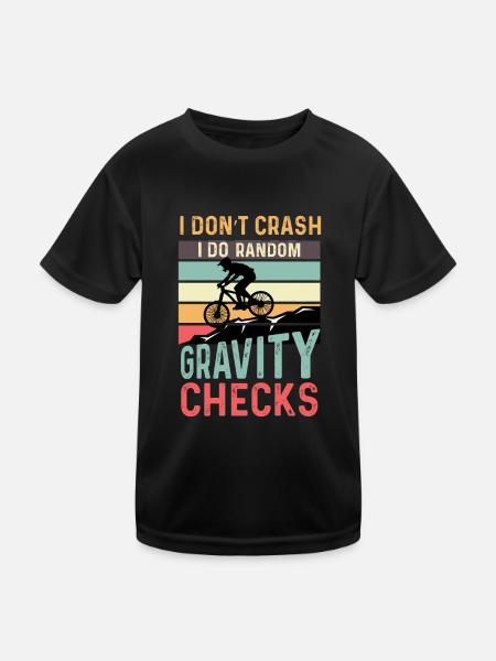 Gravity Tests Motorcycle Poison - Kids Functional T-Shirt - black - Front