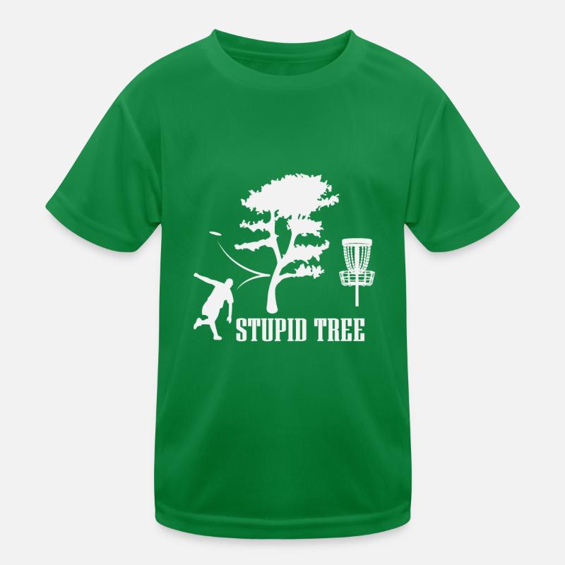 Stupid Tree, Disc Golf Design, Disc Golf Player Kids Functional T-Shirt