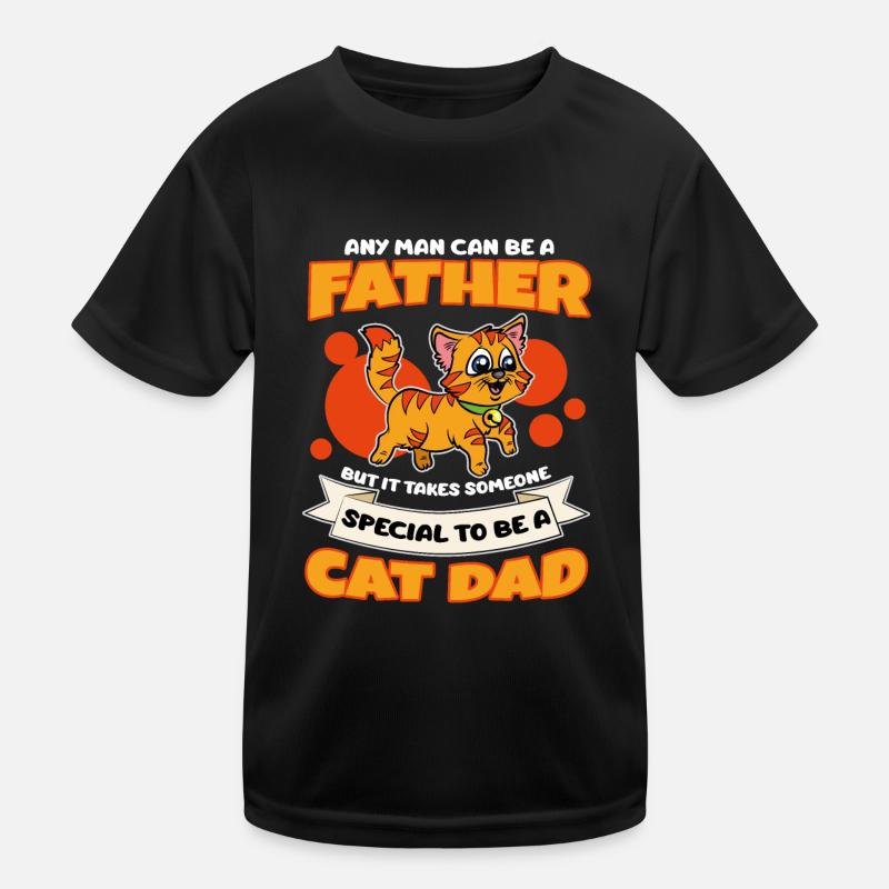 9 Cat Dad Fathers Day copy Kinder Funktions-T-Shirt
