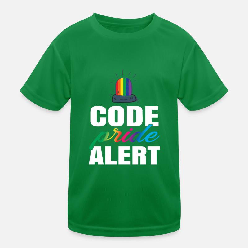 Code Pride Alert Bisexual Lesbian Love Asexual Tra Kinder Funktions-T-Shirt