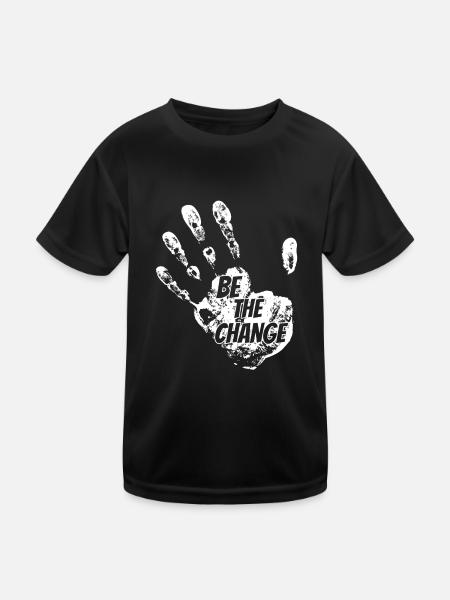 Be The Change Gay Pride Lgbtq Rainbow Transgender - Kinder Funktions-T-Shirt - Schwarz - Vorne