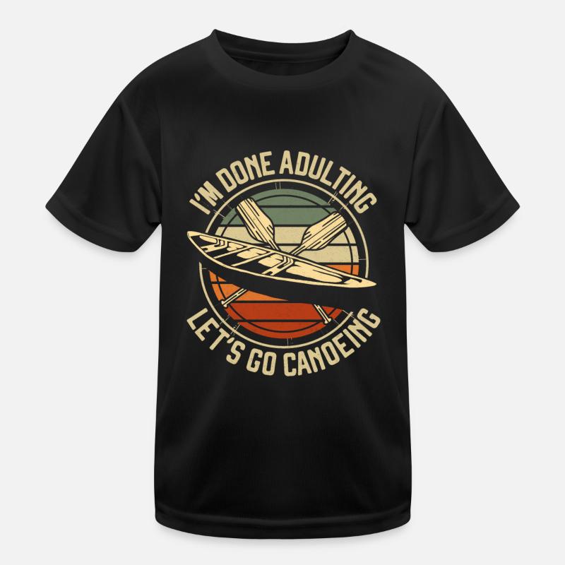 Canoe Canoeing Vintage Retro I'm Kinder Funktions-T-Shirt