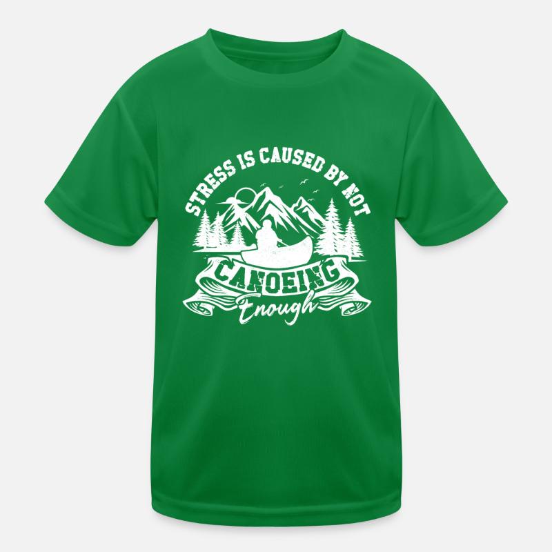 Canoe Canoeing Vintage Stress Is Kids Functional T-Shirt