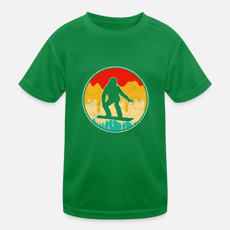 Retro Snowboarding Kinder Funktions-T-Shirt