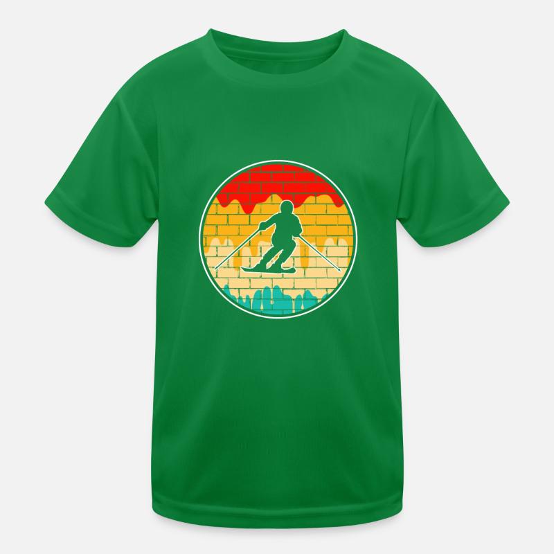 Ski Retro Kids Functional T-Shirt