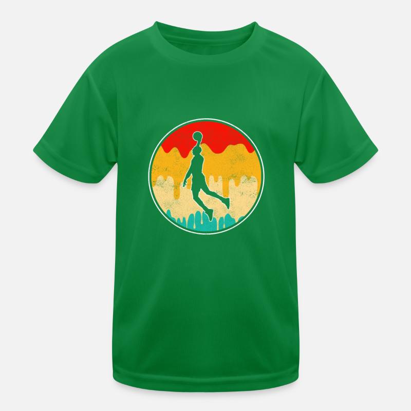 Basketball Retro Kinder Funktions-T-Shirt
