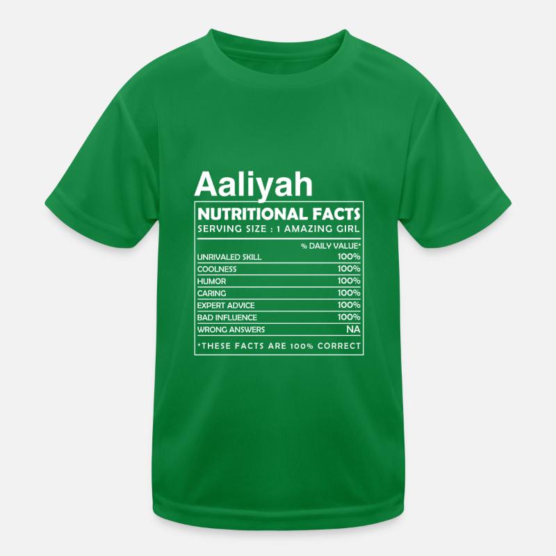 AALIYAH Faits nutritionnels T-shirt sport Enfant
