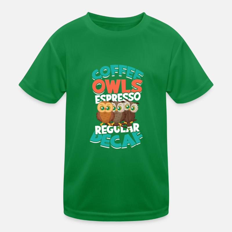 Coffee Owls Espresso Décaféiné régulier - Café décaféiné T-shirt sport Enfant