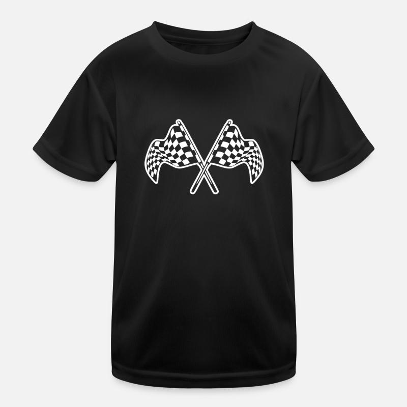 Checkered Flag Racing - Dirt Tracks Crashing Kids Functional T-Shirt
