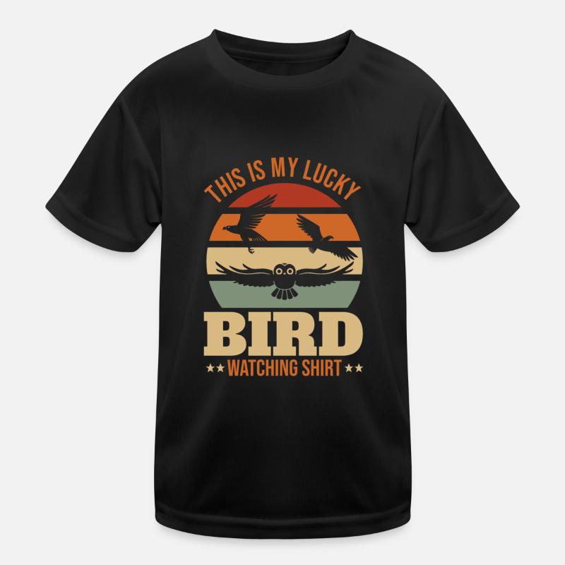 Glücklicher Vogel Kinder Funktions-T-Shirt