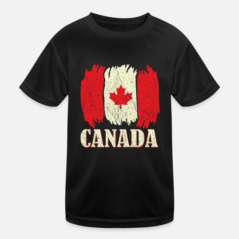 Maple Canada Flag Proud Canadian Canada Day Kinder Funktions-T-Shirt