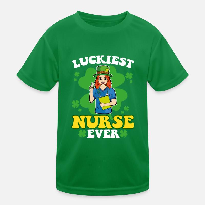 Die glücklichste Krankenschwester Irish St. Kinder Funktions-T-Shirt