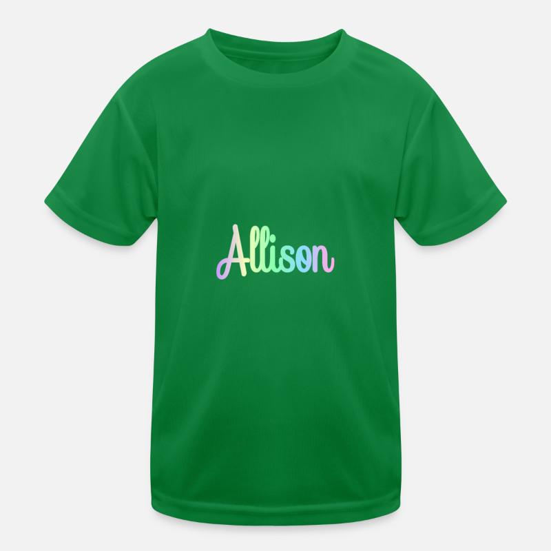 ALLISON Rainbow Minimalist Cursive Kids Functional T-Shirt