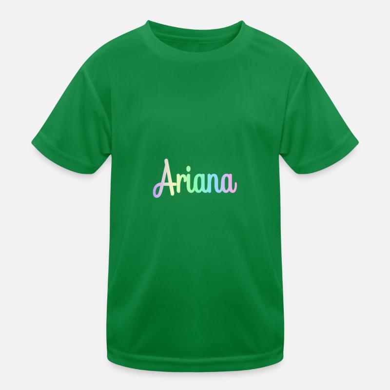 ARIANA Rainbow Minimalist Cursive Kids Functional T-Shirt