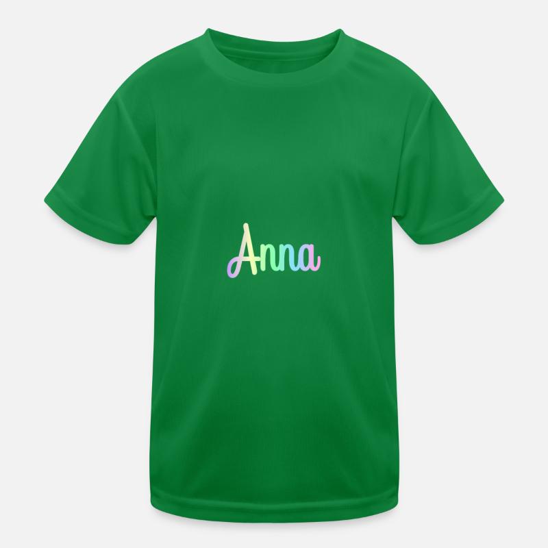 ANNA Rainbow Minimalist Cursive Kids Functional T-Shirt
