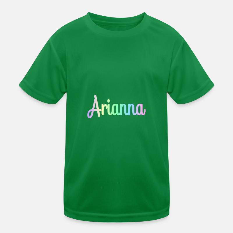 ARIANNA Rainbow Cursive minimaliste T-shirt sport Enfant