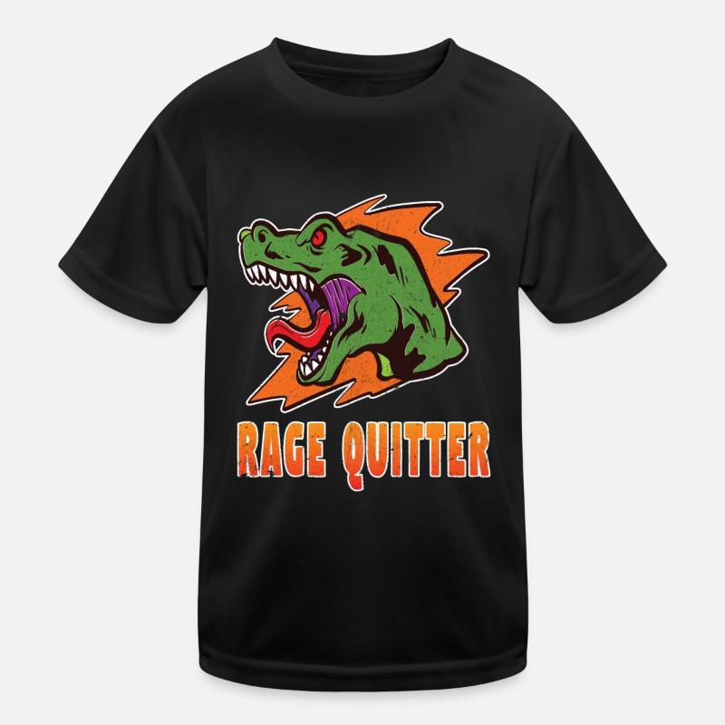 Gamer Rage Quit Dinosaurier Kinder Funktions-T-Shirt