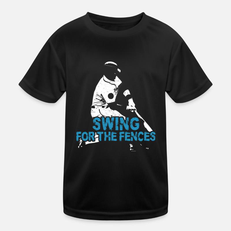 Baseball Fan Vintage Batter Swing Kids Functional T-Shirt