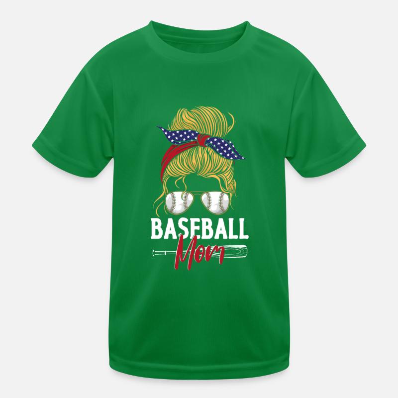 Fan de baseball Maman Mère Soleil T-shirt sport Enfant