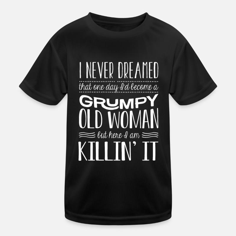 Grumpy old man, here I am Kids Functional T-Shirt