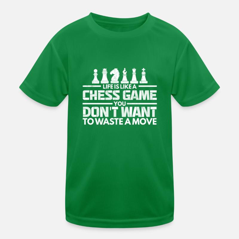 Life Chess Game Waste No Move Chess Kids Functional T-Shirt