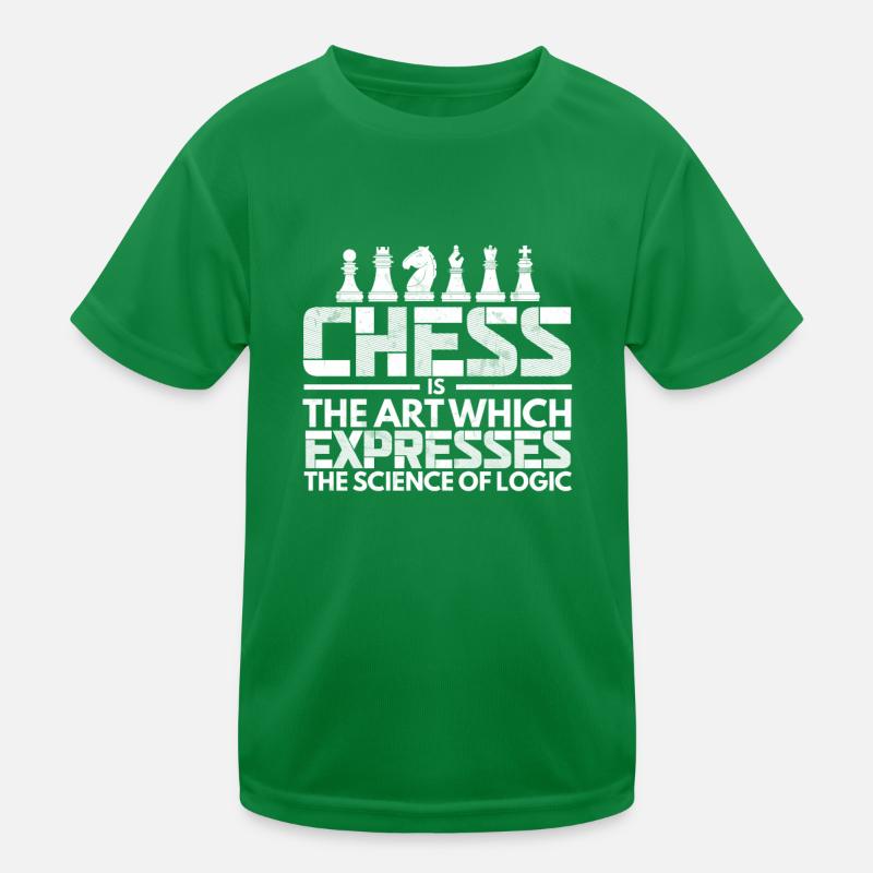 Chess Art Expresses Science Logic Chess Master Kids Functional T-Shirt
