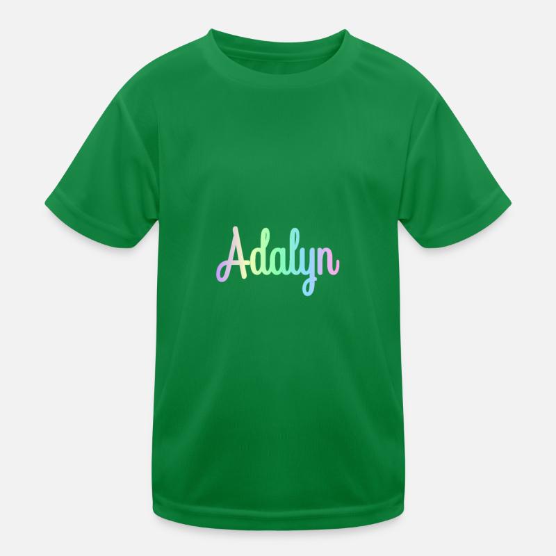 ADALYN Rainbow Minimalist Cursive Kinder Funktions-T-Shirt