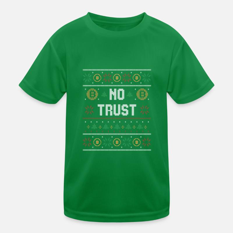 Pas de confiance dans crypto Crypto Crypto Noël T-shirt sport Enfant
