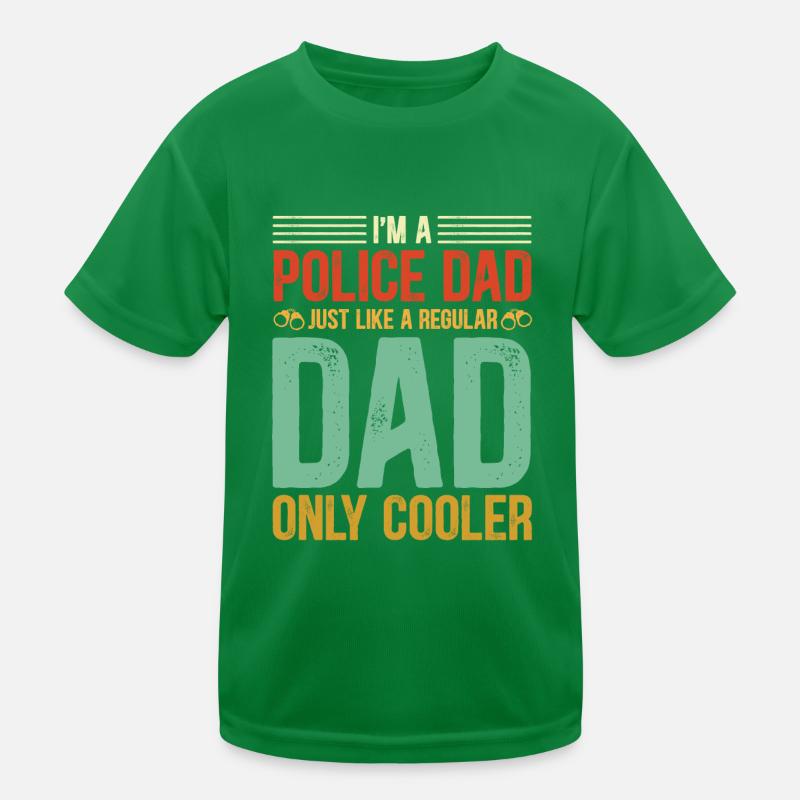 Polizei stolzer Polizeivater Kinder Funktions-T-Shirt