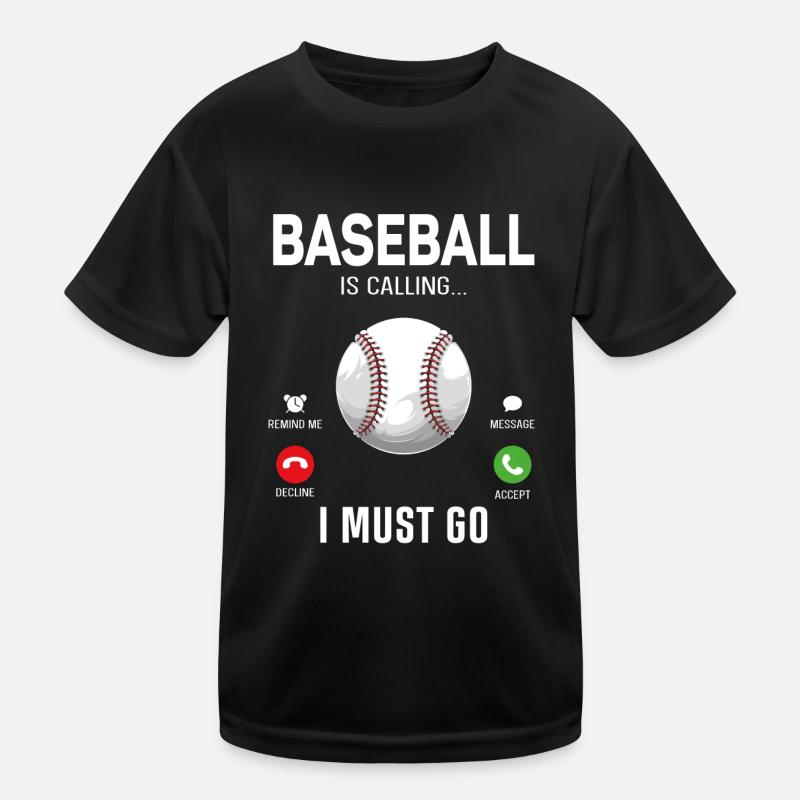 Baseball Fan Phone Display Kids Functional T-Shirt