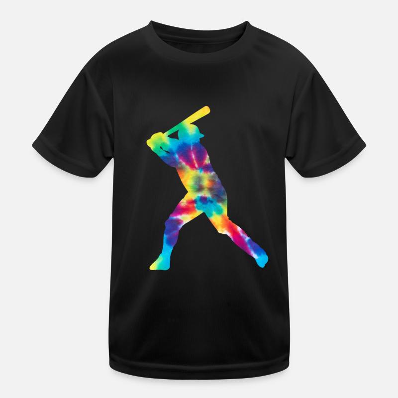 Baseball Fan Tie Dye Batter Kinder Funktions-T-Shirt
