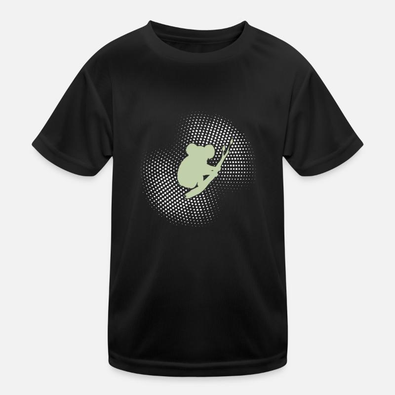 Koala - Kinder Funktions-T-Shirt - Schwarz