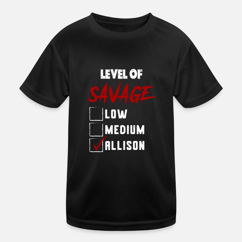 Niveau de Savage: ALLISON Checkmark Novelty Custom T-shirt sport Enfant