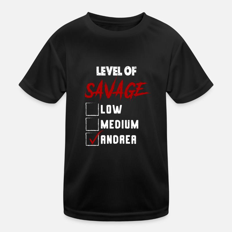 Level of Savage: ANDREA Checkmark Novelty Custom N Kinder Funktions-T-Shirt