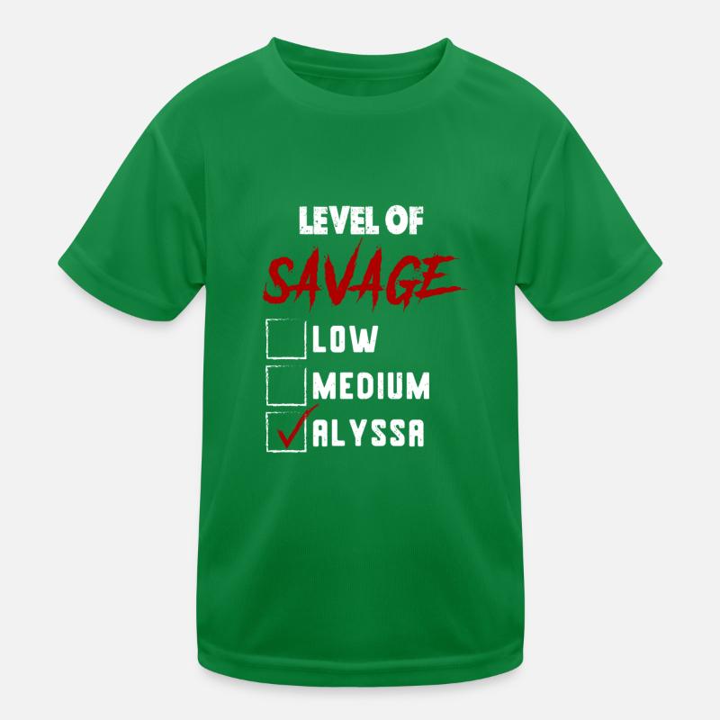 Level of Savage: ALYSSA Checkmark Novelty Custom N Kinder Funktions-T-Shirt