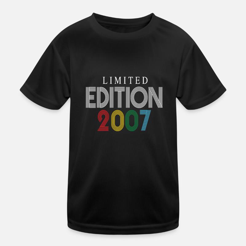 Limited Edition 2007 - Kinder Funktions-T-Shirt - Schwarz