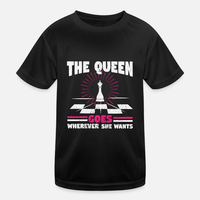 Chess Sachspieler Chessboard Checkmate King Kids Functional T-Shirt