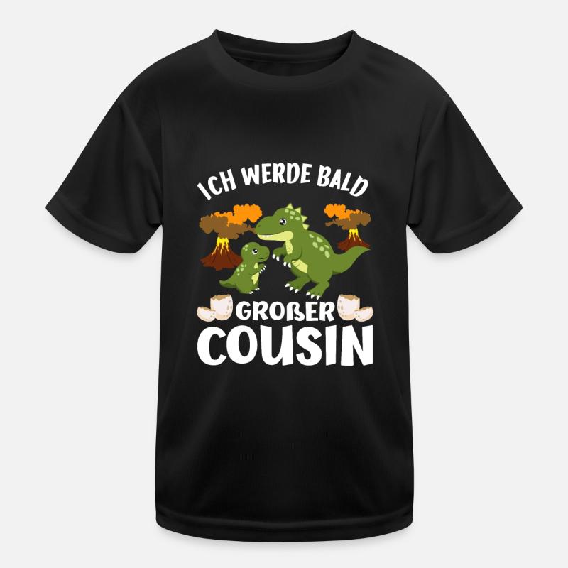 Ich werde bald großer Cousin Dinosaurier Cousins Kinder Funktions-T-Shirt