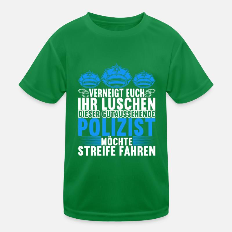 Polizei Polizist Kinder Funktions-T-Shirt
