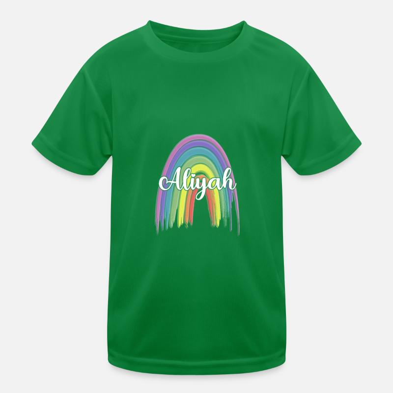 ALIYAH Rainbow Cursive Kinder Funktions-T-Shirt