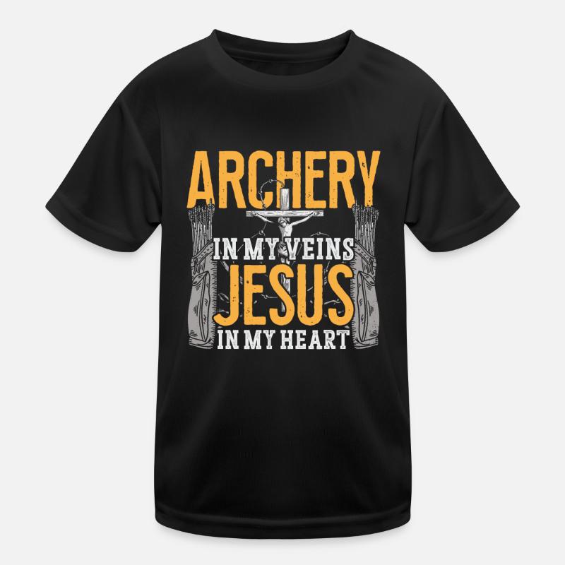 Archer Archer Archer Jésus Foi T-shirt sport Enfant